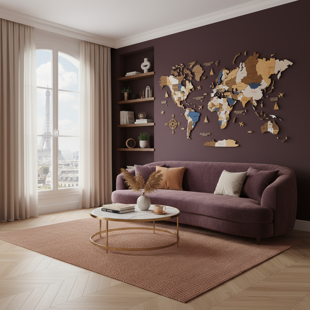 Wooden World Maps Ideal for the living room